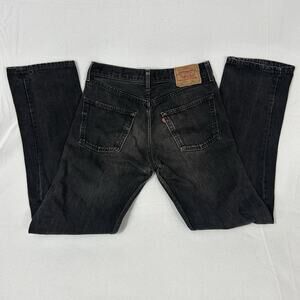 Vintage Levi’s 501 Black Denim Jeans Made in UK 501 0185 Mens 32/34 (30,32) Rare